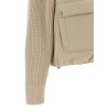 Knit insert down jacket