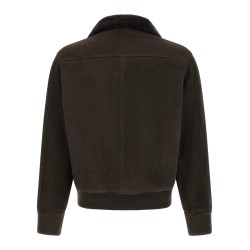 Suede bomber jacket