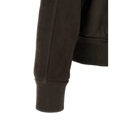 Suede bomber jacket
