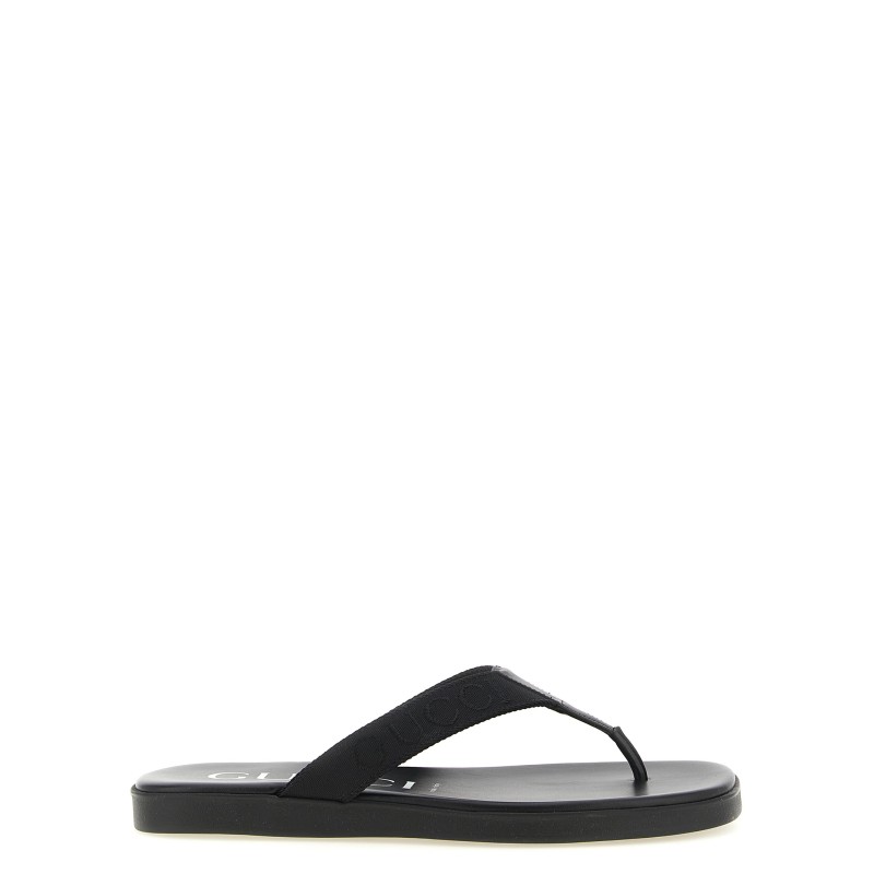 Jacquard thong sandals