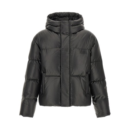 Lacquered finish down jacket