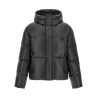 Lacquered finish down jacket