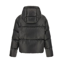 Lacquered finish down jacket