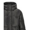 Lacquered finish down jacket