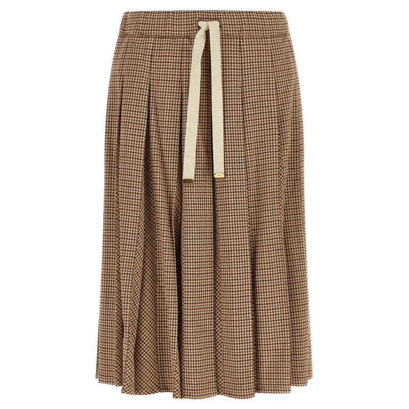 Pleated midi skirt