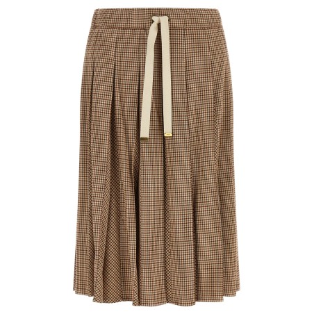 Pleated midi skirt