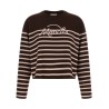 Striped sweater with embroidery