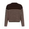 Striped sweater with embroidery