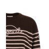 Striped sweater with embroidery