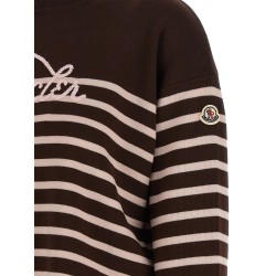 Striped sweater with embroidery