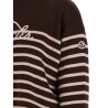 Striped sweater with embroidery