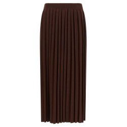 Knitted pleated skirt
