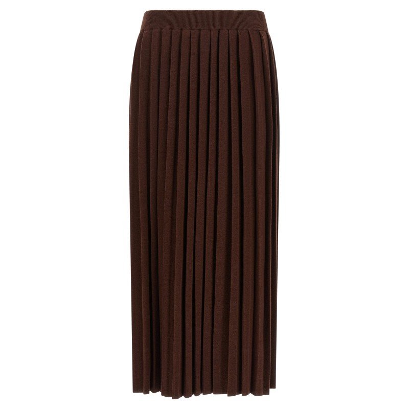 Knitted pleated skirt