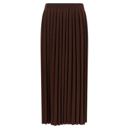 Knitted pleated skirt