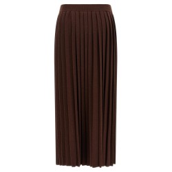 Knitted pleated skirt
