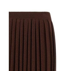 Knitted pleated skirt
