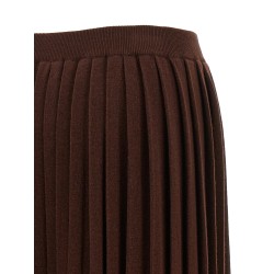 Knitted pleated skirt