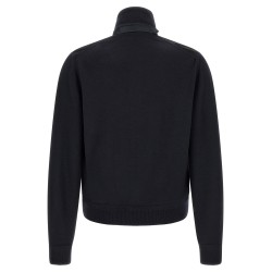 Two-material cardigan