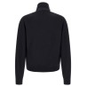 Two-material cardigan