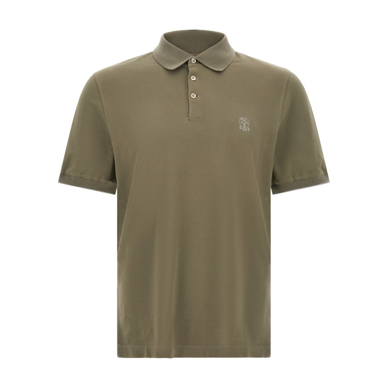 Logo piqué polo shirt