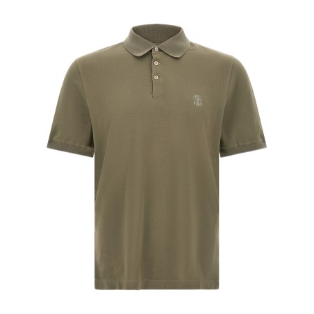 Logo piqué polo shirt