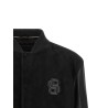 Leather bomber jacket