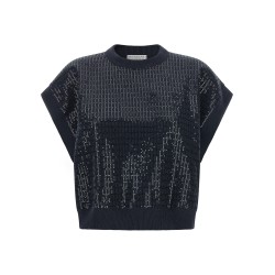 Sequin embroidered sweater