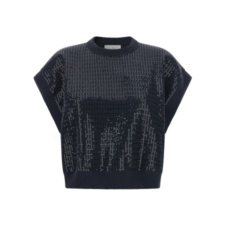 Sequin embroidered sweater