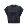 Sequin embroidered sweater