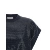 Sequin embroidered sweater