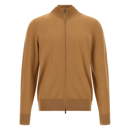 Shaved knit cardigan
