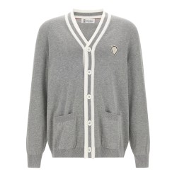 Heraldic logo cardigan