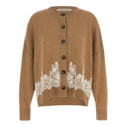 Lace insert cardigan