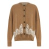 Lace insert cardigan