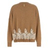 Lace insert cardigan