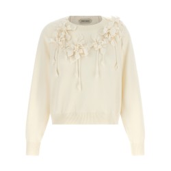Embroidered flower sweater