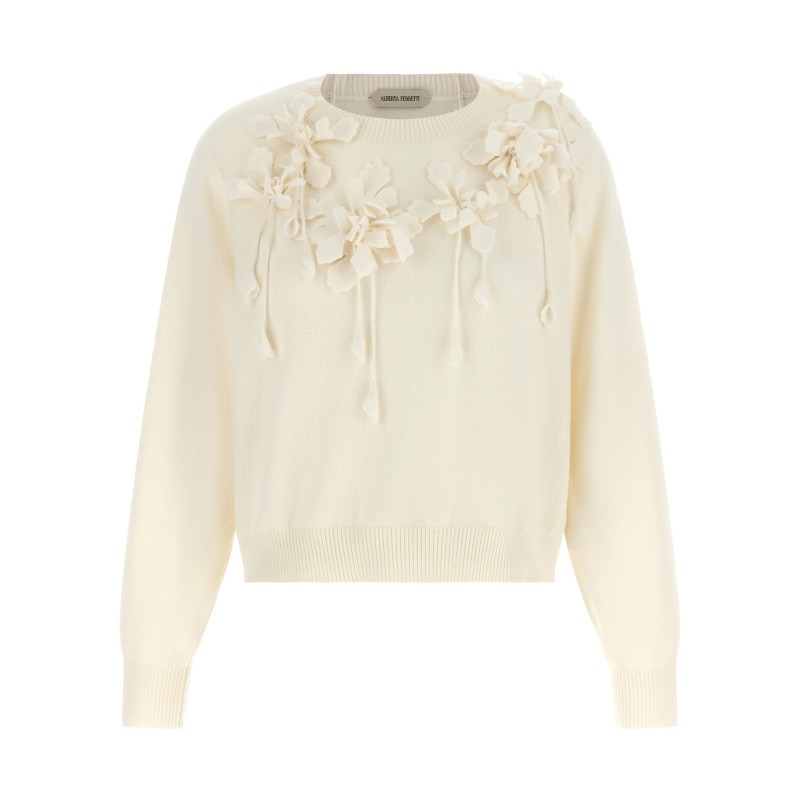 Embroidered flower sweater