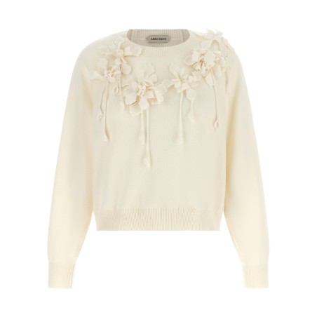Embroidered flower sweater