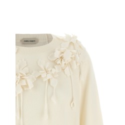 Embroidered flower sweater