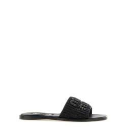Braided slides with logo