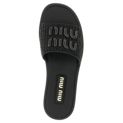 Braided slides with logo