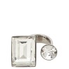 Open ring with crystals