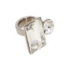 Open ring with crystals