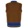 M-shaped intarsia vest