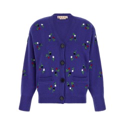 Floral embroidery cardigan