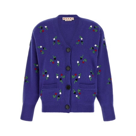 Floral embroidery cardigan