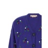 Floral embroidery cardigan