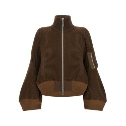 'Nylon Twill x Wool Knit' blouson
