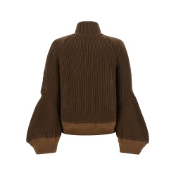 'Nylon Twill x Wool Knit' blouson