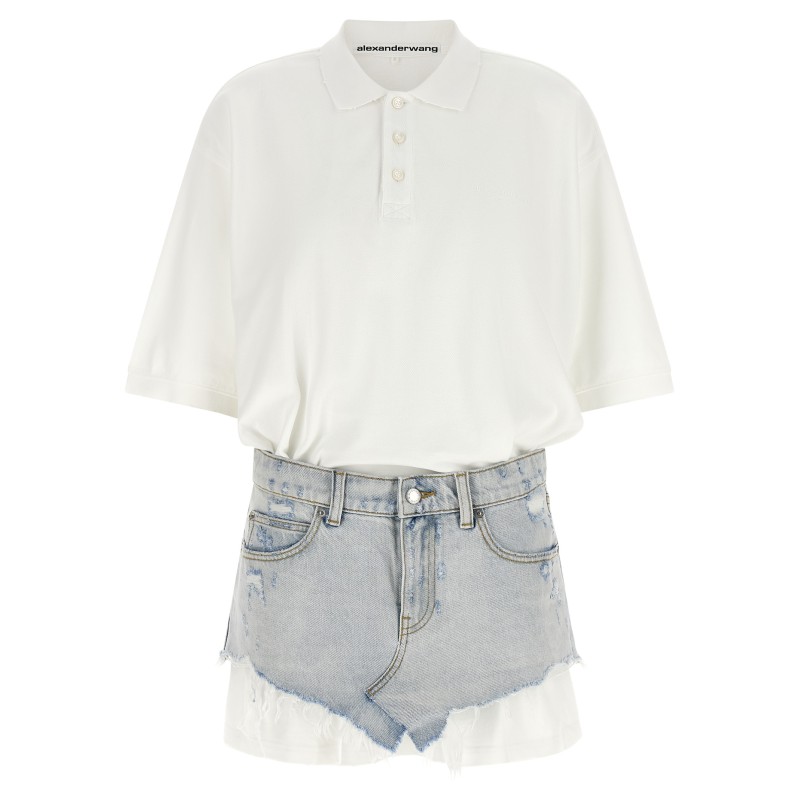 Denim skirt polo dress